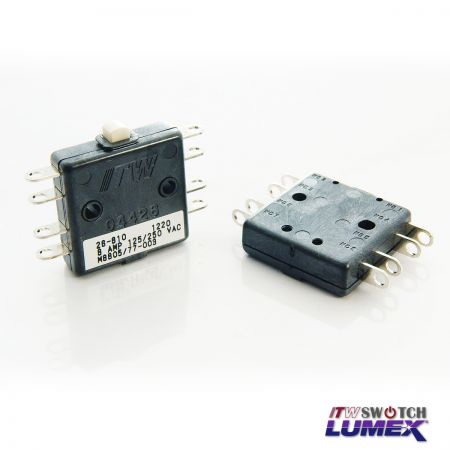 Micro-interrupteurs bipolaires (DPDT) - Micro-commutateurs DPDT à courant élevé